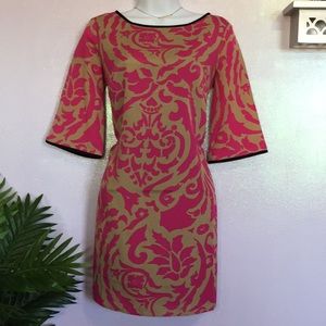 LOFT Damask Print Shift Dress